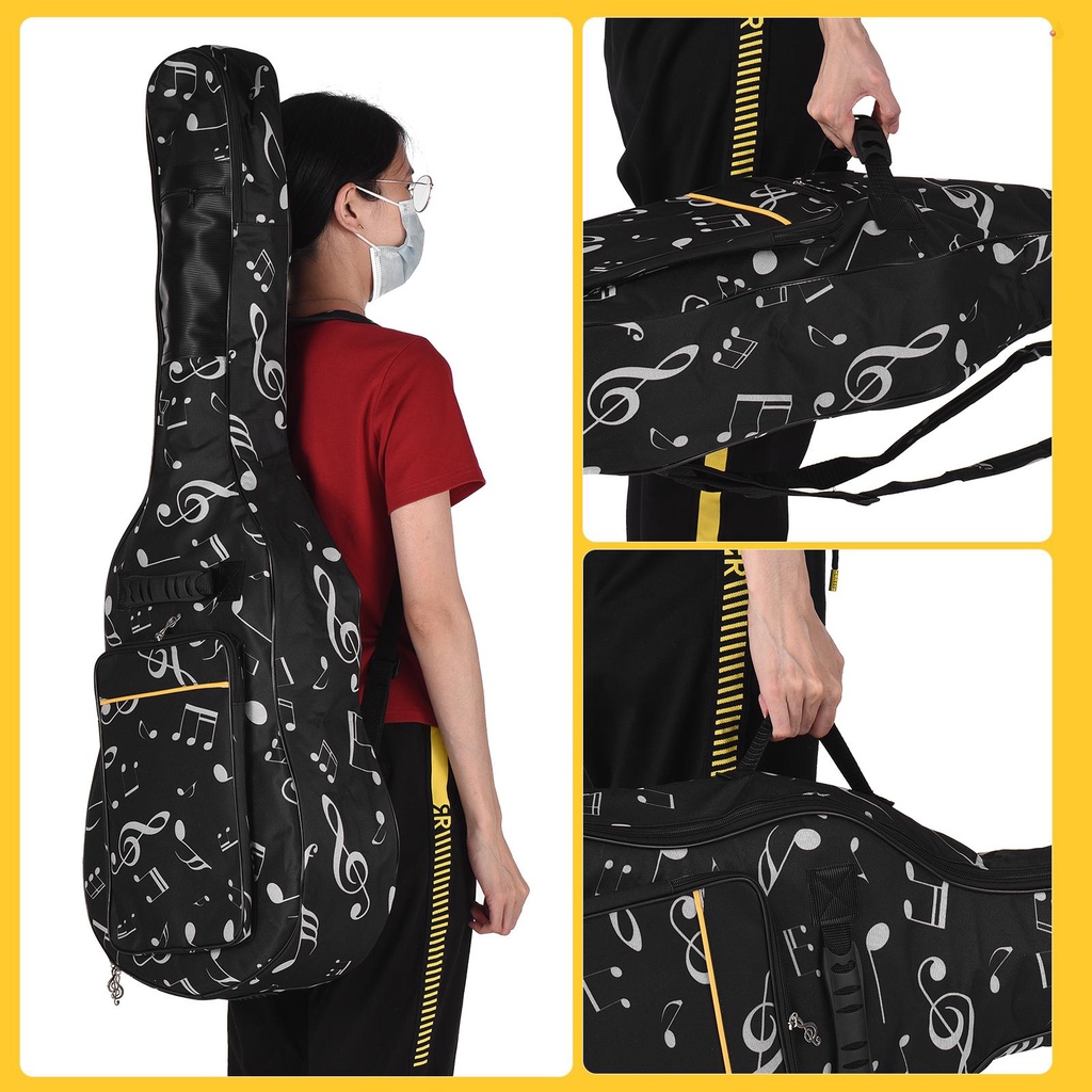 Túi Đựng Đàn Guitar 41-inch Bằng Vải Oxford Dày Dặn Có Đệm Cotton Và Dây Đeo Vai Tùy Chỉnh Tiện Dụng