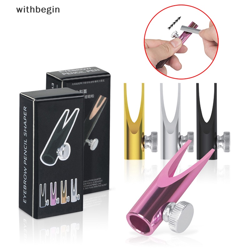 Bút Chì Vẽ Lông Mày Hai Đầu Kèm Đồ Chuốt Hình Chữ U Bằng Kim Loại