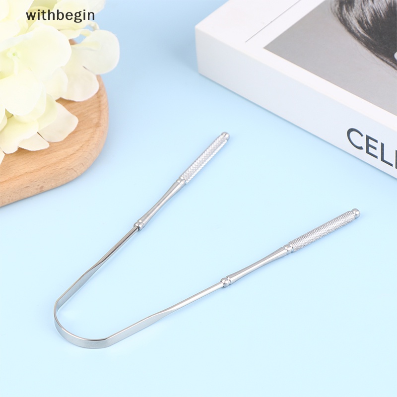 1 Dụng Cụ Nạo Lưỡi Bằng Thép Không Gỉ Thông Hơi Làm Sạch Răng Miệng