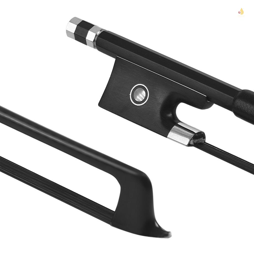 Gậy Đàn Violin 4 / 4 Bằng Sợi Carbon Lông Ngựa Đen Hình Tròn Cân Bằng Tốt