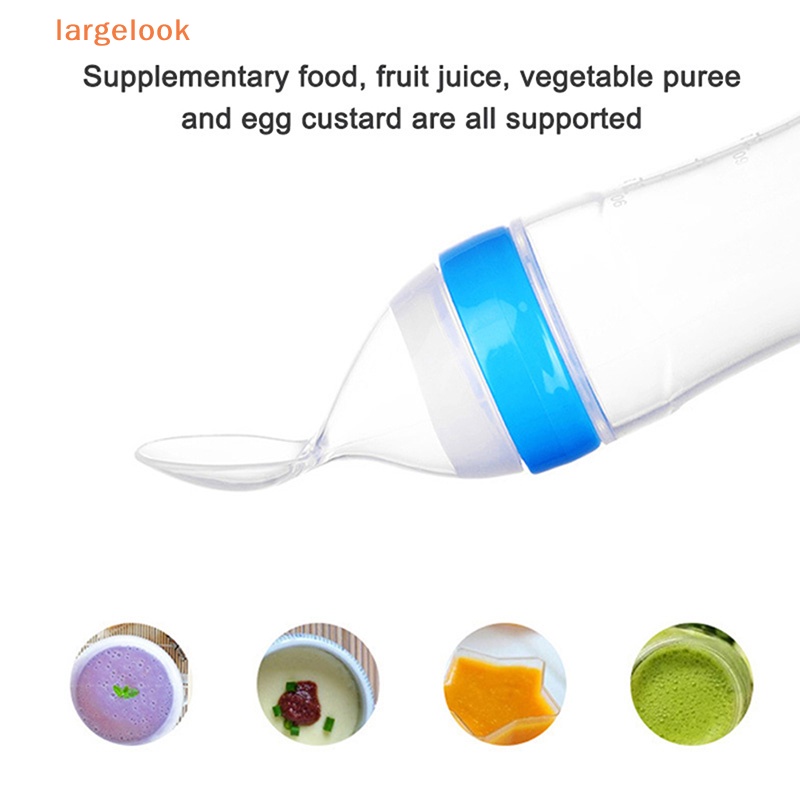 Bình Bóp Nhỏ Giọt Bằng Silicone Kèm Muỗng Cho Trẻ Em