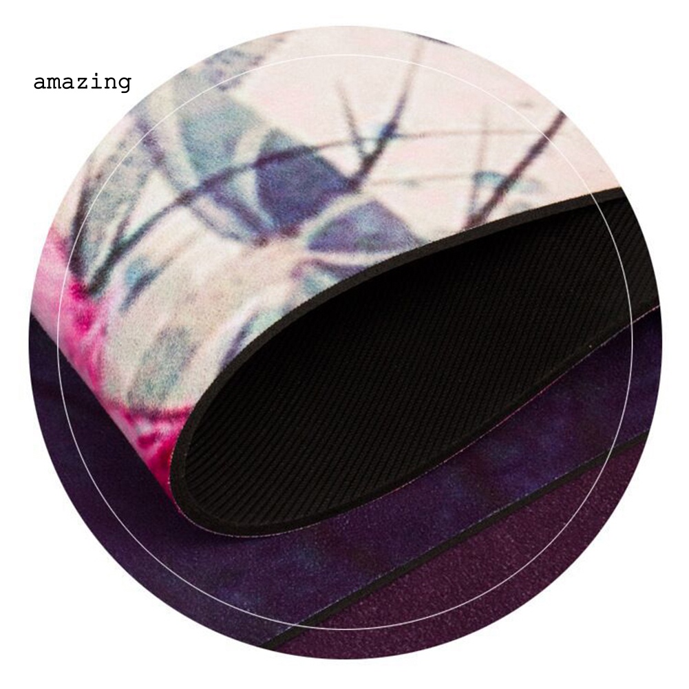 Thảm Tập Yoga Chống Trượt In Họa Tiết Hoa &amp; Hươu Thời Trang