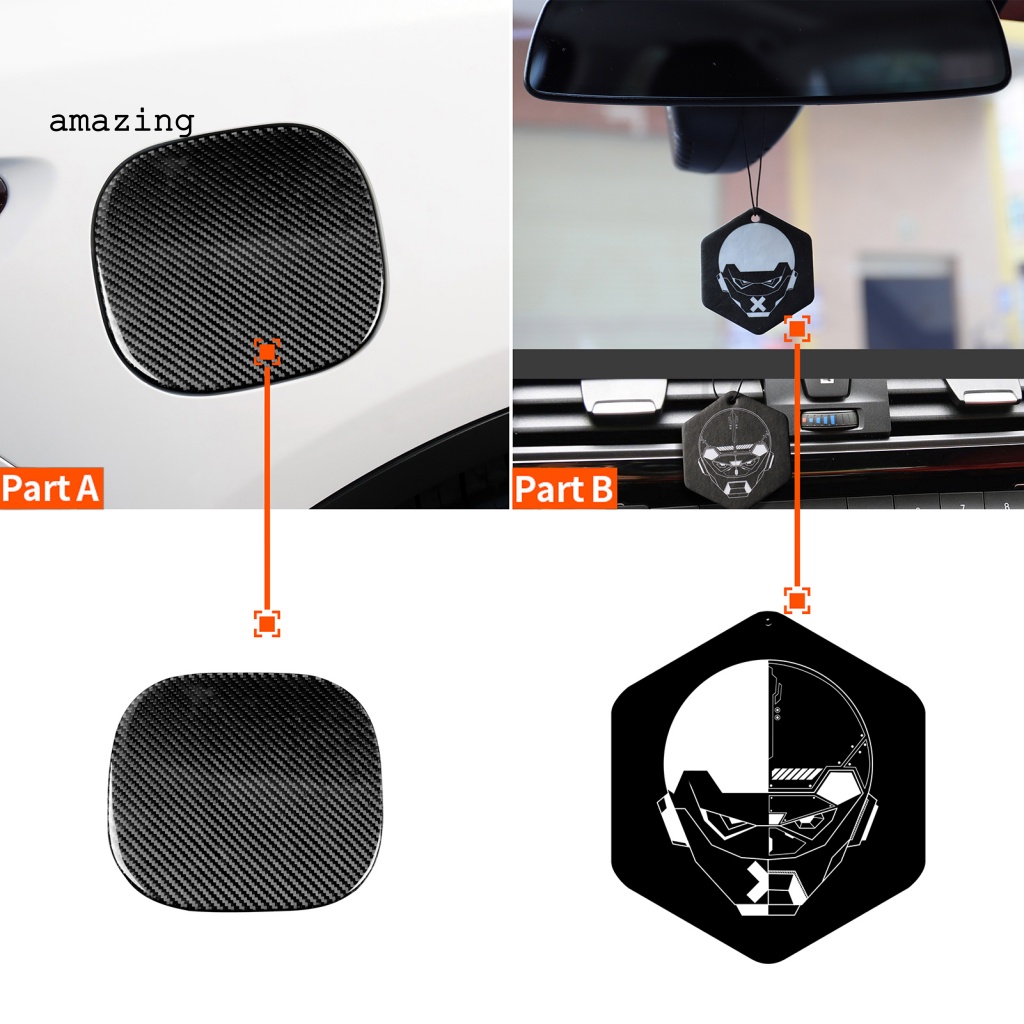 Miếng Dán Nắp Bình Xăng Tự Dính Họa Tiết Sợi Carbon Màu Đen Cho Infiniti FX 2009-2013 QX70 2014-up