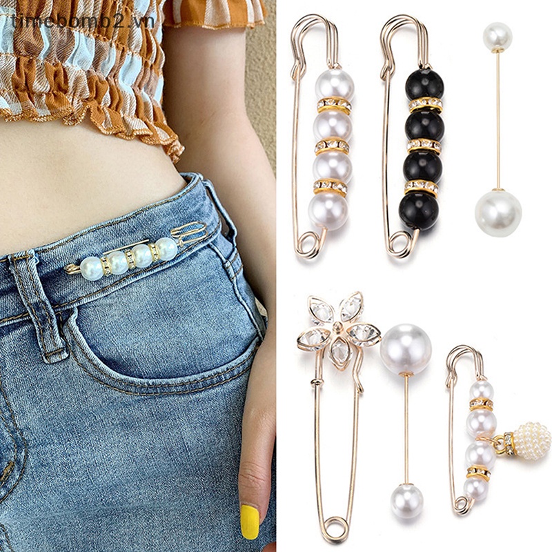 Set 4 / 5 / 6 / 8 / 10 Ghim Cài Thắt Lưng Màu Vàng