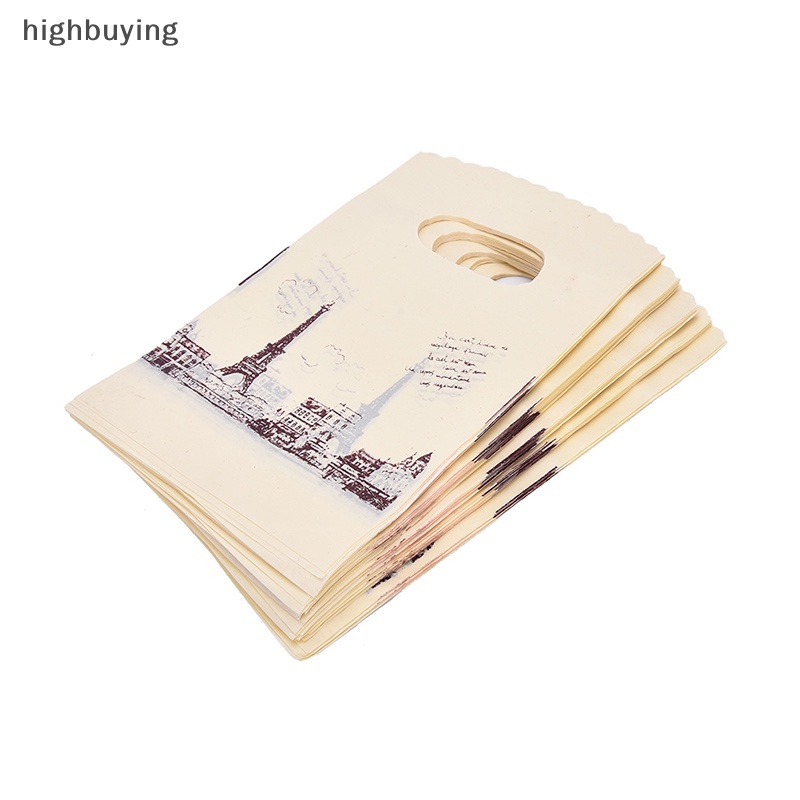 Set 100 Túi Mua Sắm Bằng Nhựa Có Tay Cầm Tiện Lợi