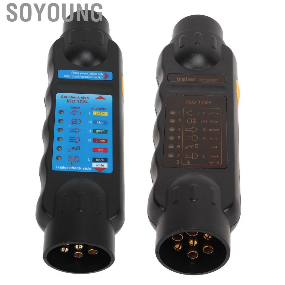 Soyoung Trailer Socket Tester  RV Wiring Easy Operation for Automotive