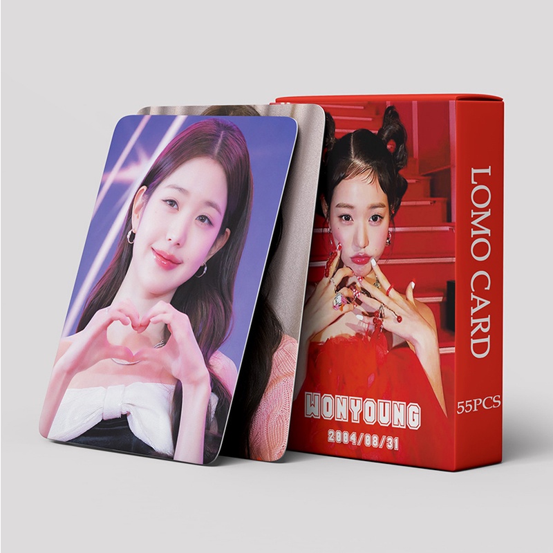 IVE WONYOUNG LOMO Card Set 55 Tấm Thẻ Ảnh Hình Nhóm Nhạc
