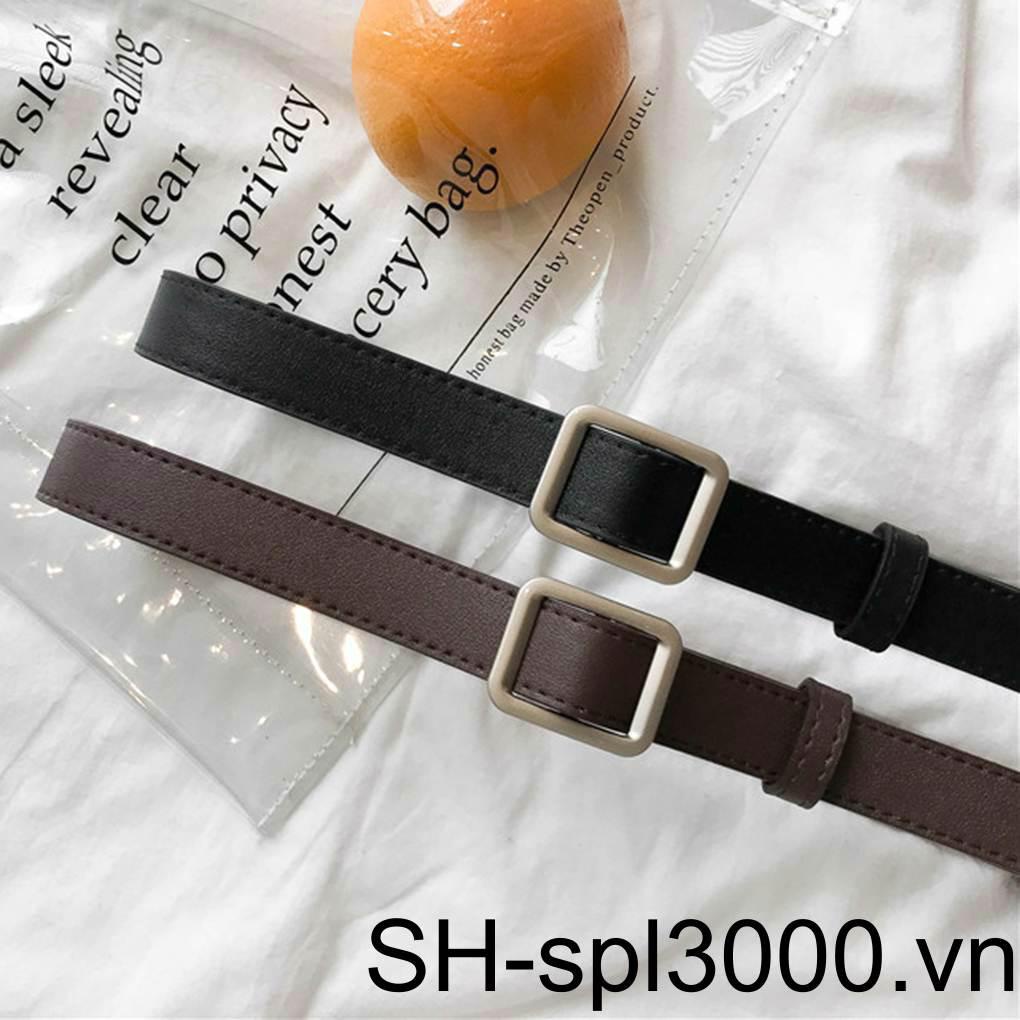 Thắt Lưng Không Lỗ Khóa Vuông Điều Chỉnh Được Thời Trang Thường Ngày Cho Nữ