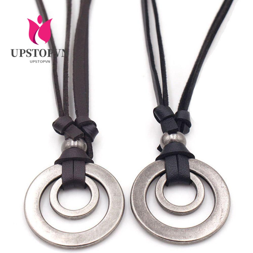 Set 2 Vòng Cổ Choker Dây Da Màu Đen / Cà Phê Vintage Thời Trang