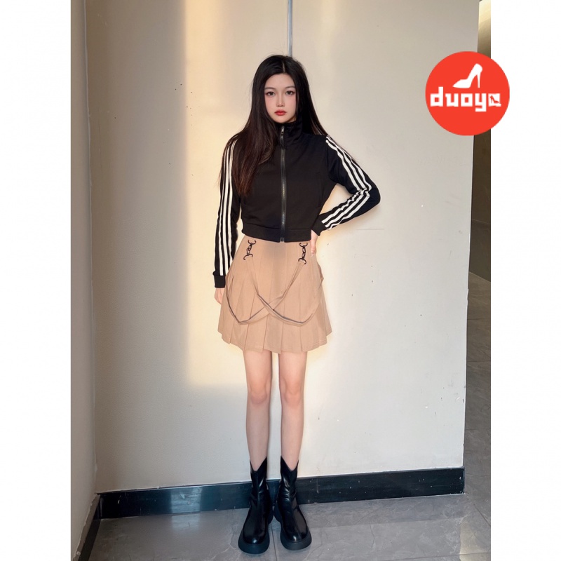 Duoya Giày Bốt Martin Đế Dày Ngắn Màu Hồng Thuốc Lá Phong Cách Anh Quốc 2022 Mới Dễ Phối Đồ Cho Nữ