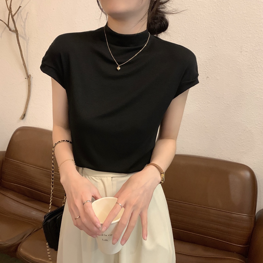 Áo Thun Nữ Ngắn Tay Cổ Bẻ Thời Trang Hàn Quốc