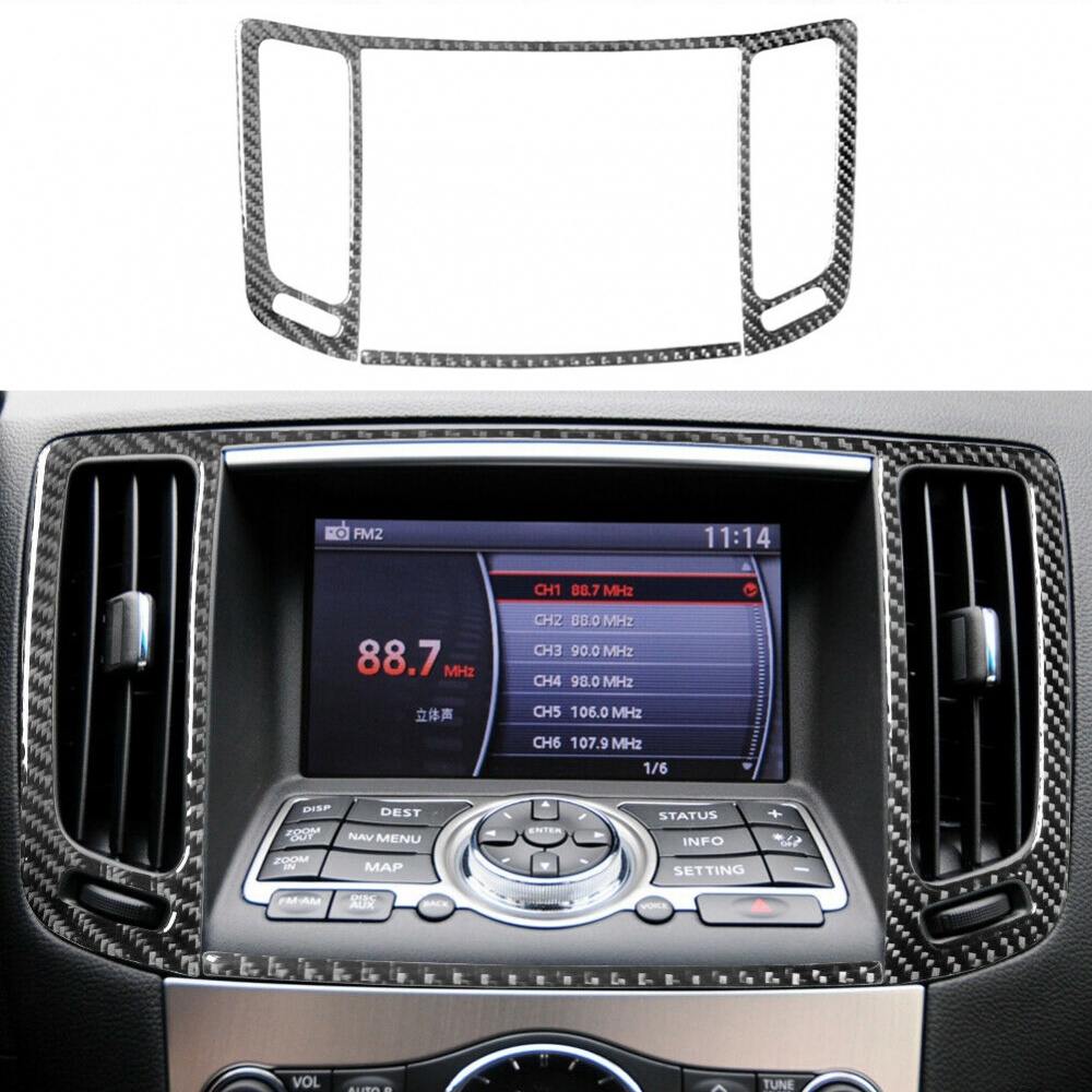 Set 2 Viền Bọc Sợi Carbon Trang Trí Lỗ Thông Gió Xe Hơi Infiniti G37 Sedan 2010-2013