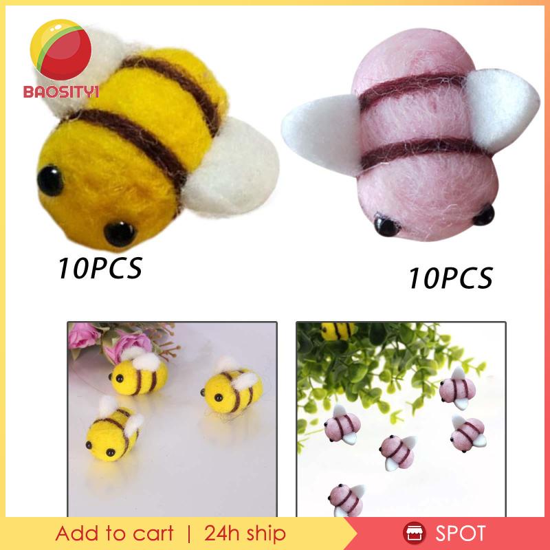 [Baosity1] 10 Kẹp Tóc Hình Ong Trang Trí Quần Áo Trẻ Em DIY