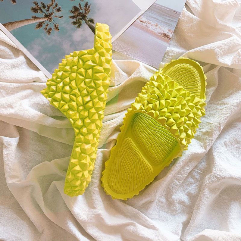 Dép Đi Trong Nhà Đế Dày Chống Trượt Hình Trái Sầu Riêng Dép đi biển Thời Trang Mùa Hè Cho Nữ