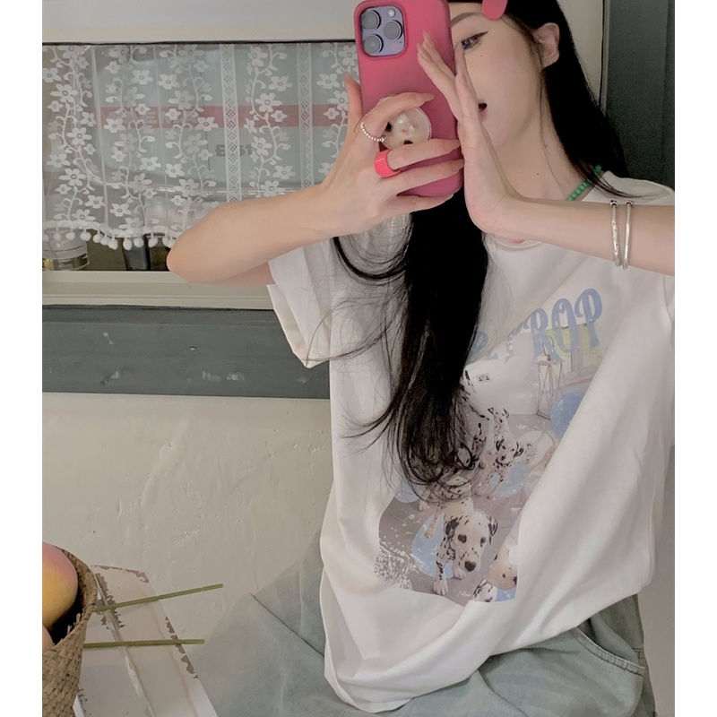 NRVP Áo Thun 100% Cotton Tay Ngắn Phong Cách Hàn Quốc Mới