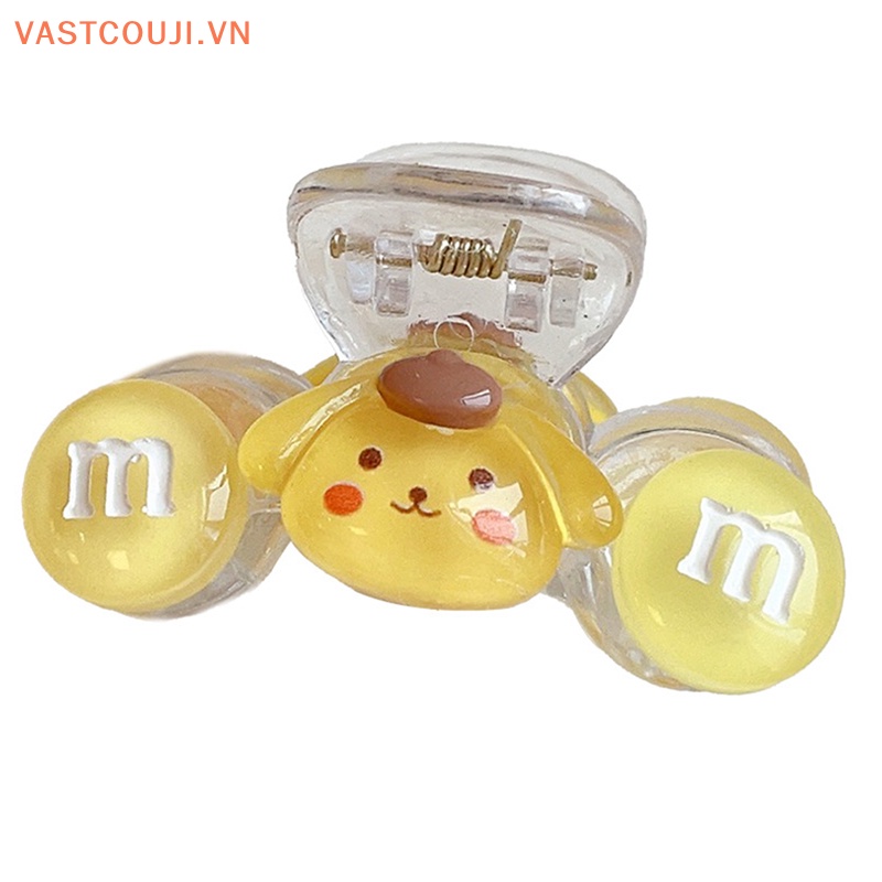 Kẹp Tóc Bằng Pu Hình Cá Mập Melody Cinnamoroll Kuromi Dễ Thương Y2K
