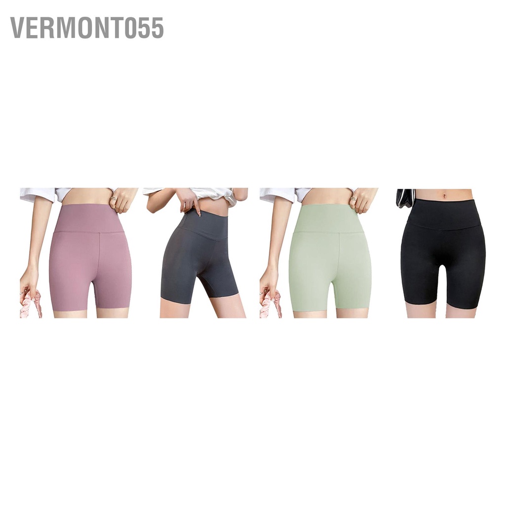 Vermont055 Quần Legging Nữ Mùa Hè Thời Trang In Chữ Thoáng Khí Co Giãn Cao Short Thể Thao Lưng