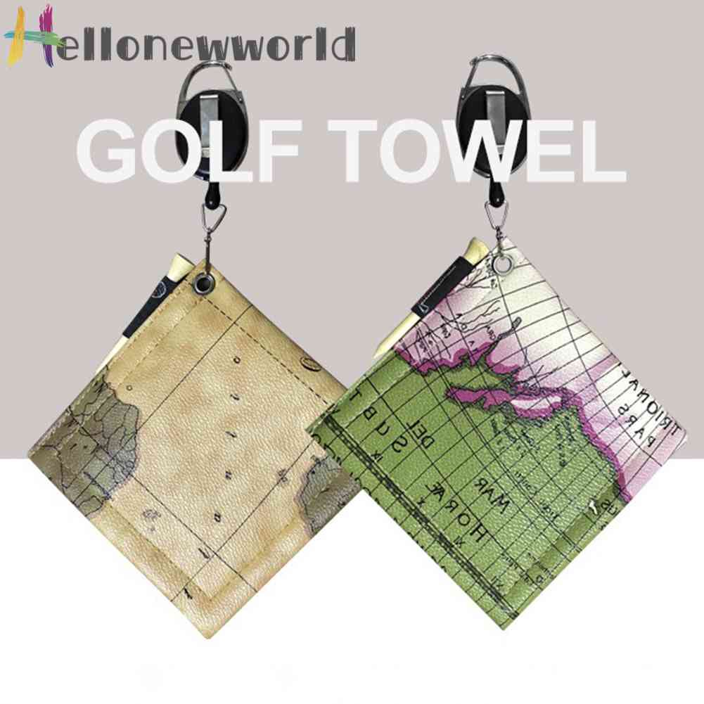 Khăn Lau Chùi Vệ Sinh Bóng Golf Hình Vuông Bằng PU