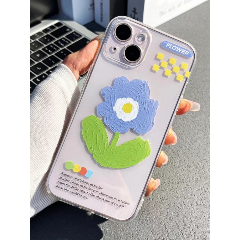 ✅Ốp Điện Thoại Phủ Lông Họa Tiết Hoa Xinh Xắn Phong Cách Nhật Hàn Cho iPhone14pro13 14 12 11