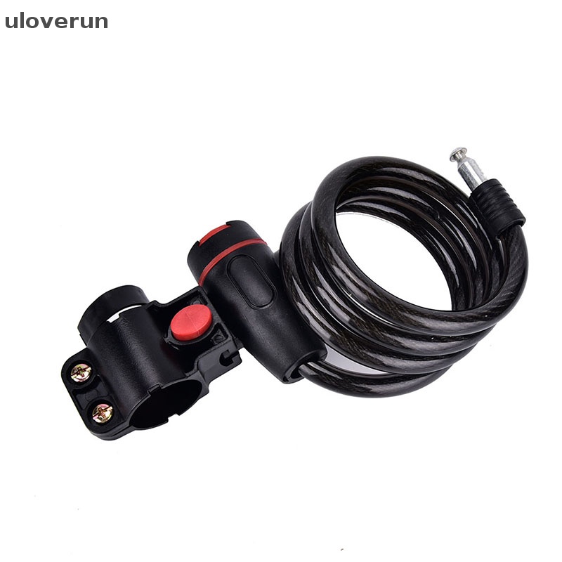Uloverun 1 Dây Khóa Xe Đạp Xoắn Ốc Dài 90cm Bằng Thép + 2 Chìa Khóa vn