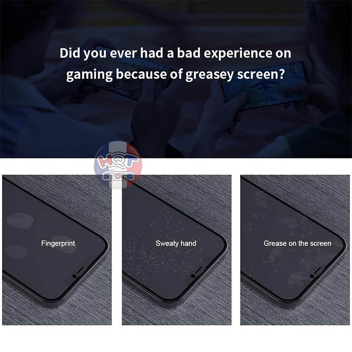 Kính chống vân tay Nillkin Fog Mirror Full Matte IPhone 12 pro/IPhone 12 Pro Max/Iphone 13/13 Pro/IP