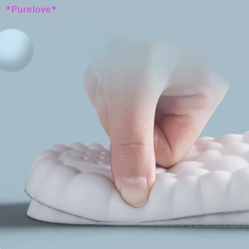 1 Cặp Đế Lót Giày Thể Thao 4D Siêu Mềm Chất Lượng Cao Mới