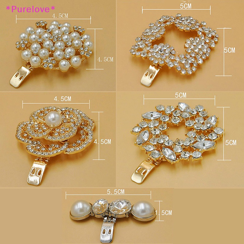 1 Cặp Phụ Kiện Ngọc Trai Đính Đá Trang Trí Giày DIY Mới