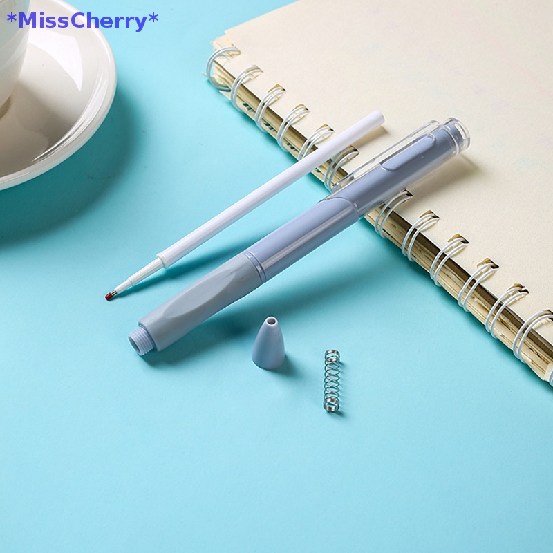 Bút Mực Gel Ngòi 0.5mm Màu Trắng Phong Cách Cổ Điển Tiện Dụng Cho Học Sinh / Văn Phòng Mới