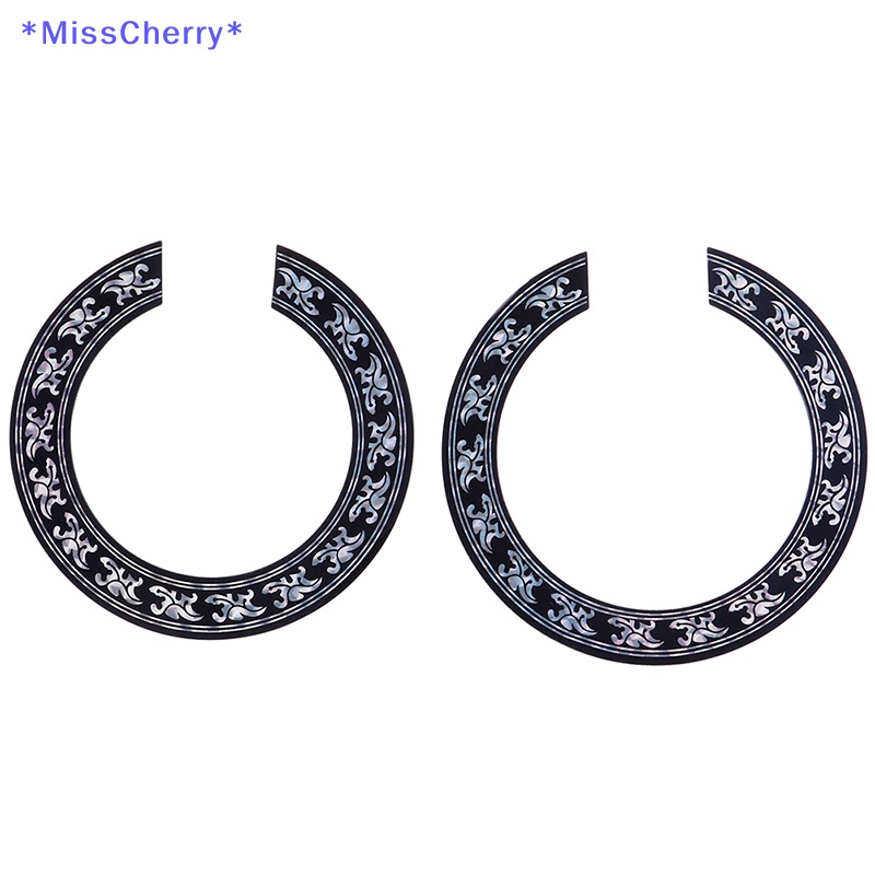 Miếng Dán Lỗ Âm Thanh Hình Hoa Hồng Màu Đen + Bạc Cho Đàn Guitar Cổ Điển Mới