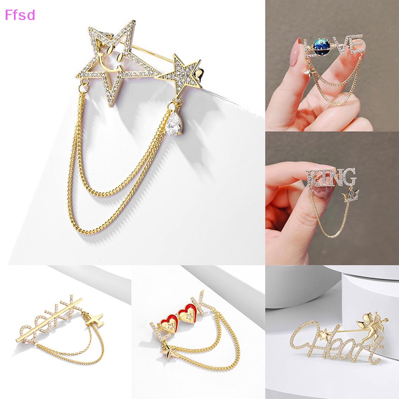 Ghim Cài Áo Đính Đá Phối Tua Rua Thời Trang