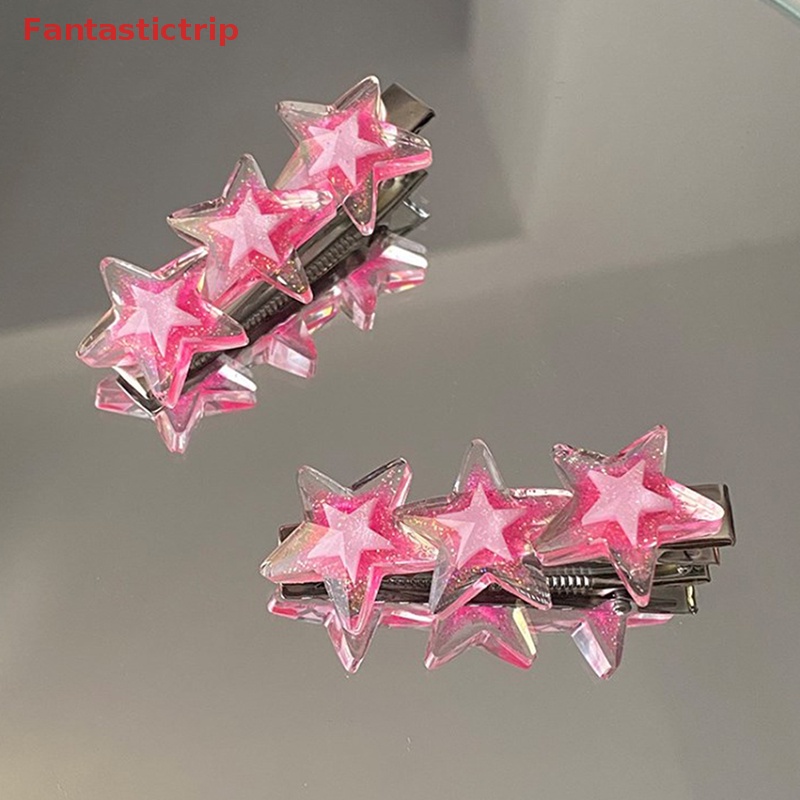 Kẹp Tóc Ngôi Sao Lấp Lánh Y2K Thời Trang Cho Nữ