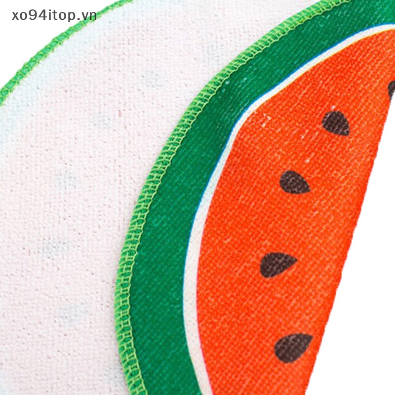 Xoitop Khăn Lau Tay Treo Nhà Bếp Vải Nhung San Hô Thấm Hút Tốt Không Xơ Vải Hình Trái Cây Đáng Yêu VN