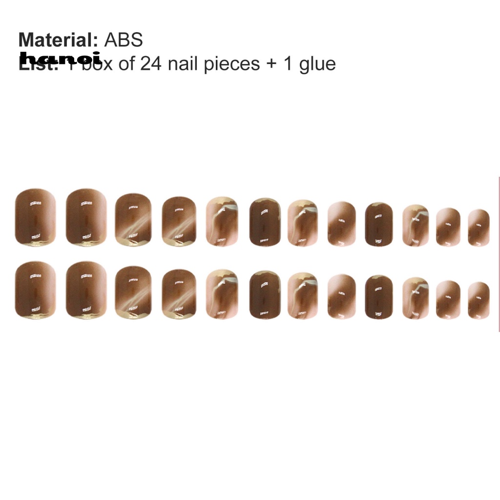Miếng Dán Trang Trí Móng Tay Bằng ABS Màu Nâu Ấm Chống Mài Mòn Dễ Sử Dụng Dành Cho Bạn Nữ