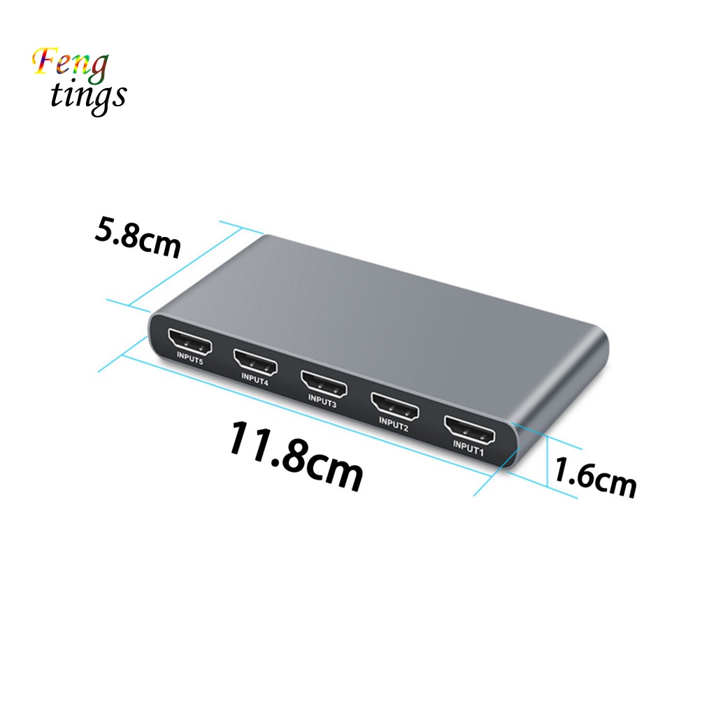 Bộ Công Tắc HDMI 5 Trong 1 Ra 4K 60Hz AC3 / DSD / LPCM7.1 / Cho Dolby AC3 / DSD