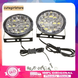 Bộ 2 đèn tròn 12v 18 bóng led phá sương mù cho xe hơi