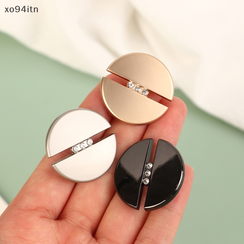 Set 5 Nút Áo Tròn Đính Đá Thời Trang 20mm / 23mm / 25mm / 30mm