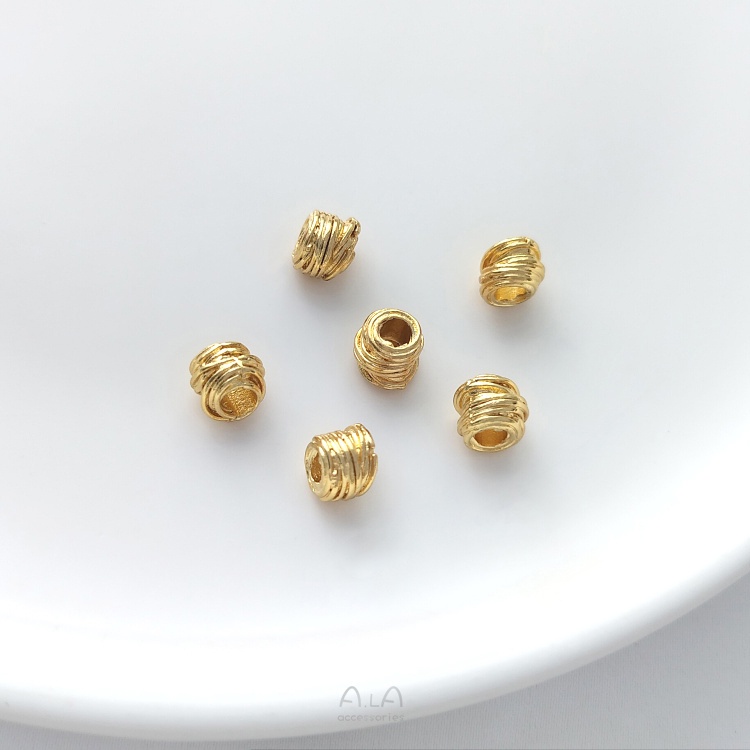 Hạt Xâu Chuỗi Làm Trang Sức Mạ Vàng 18K 10 Màu Sắc Tùy Chọn diy