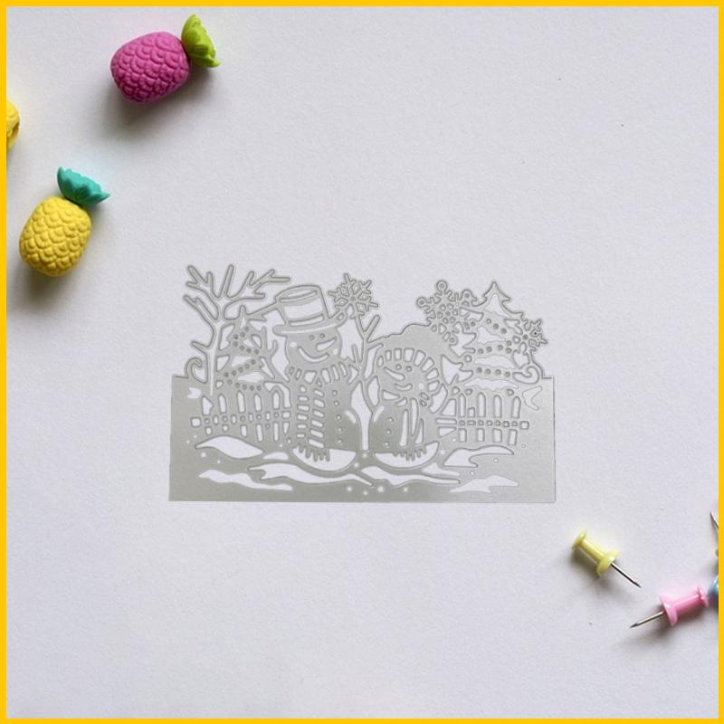 Khuôn Cắt Giấy Thép Carbon Hình Người Tuyết Dùng Trang Trí Thiệp / Scrapbook