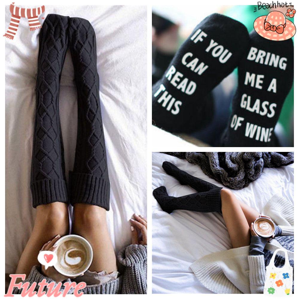 Tất Dệt Kim Dài Qua Gối Thời Trang Trẻ Trung