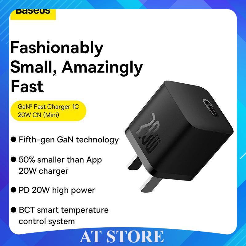 Cốc Sạc Nhanh USB-C Baseus GaN5 Fast Charger 1C 20W Chính Hãng - Bộ Sạc Cho IP