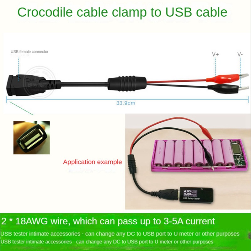 Set 2 Dây Cáp USB Kiểm Tra Điện Áp
