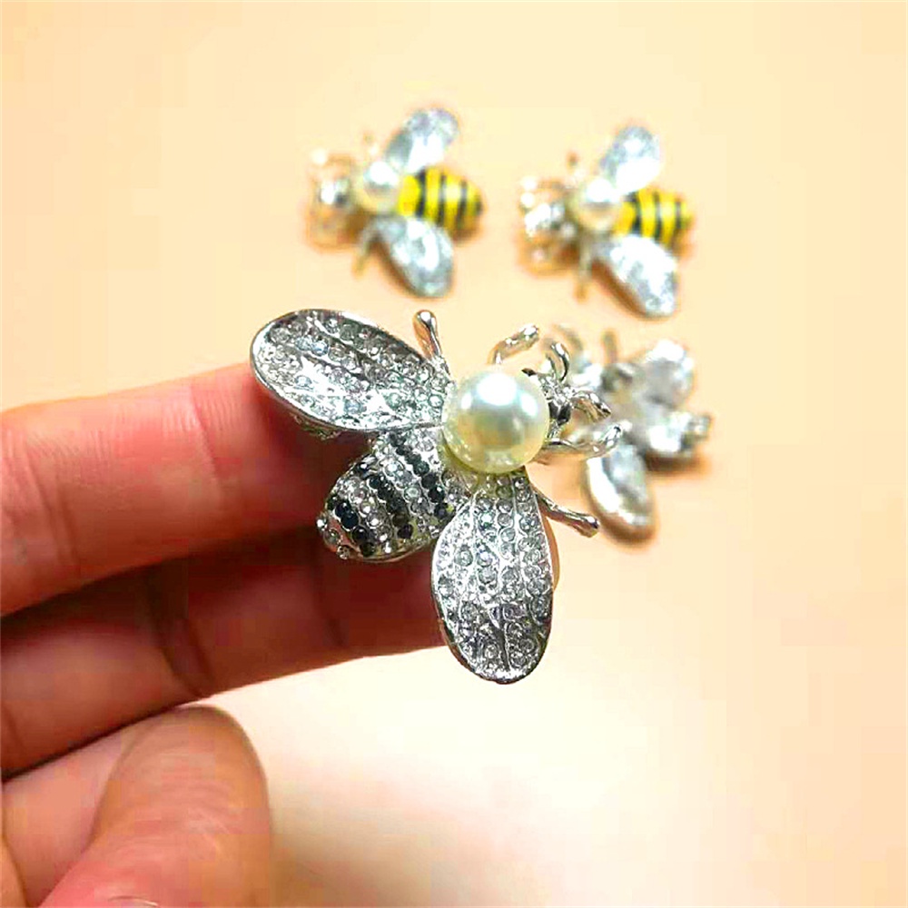 Ghim Cài Áo Hình Chú Ong Đính Đá Pha Lê Thời Trang Cho Nam Nữ