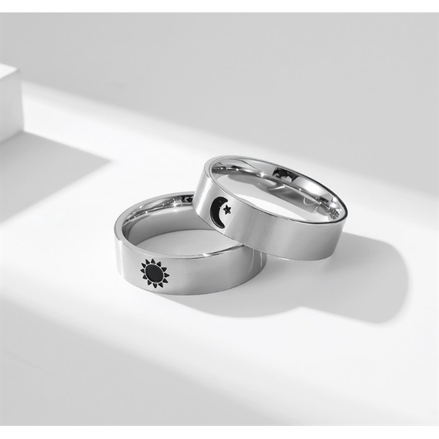 Nhẫn Cặp Nam Nữ Unisex Titan Ko Đen TT4653 - 1 Chiếc