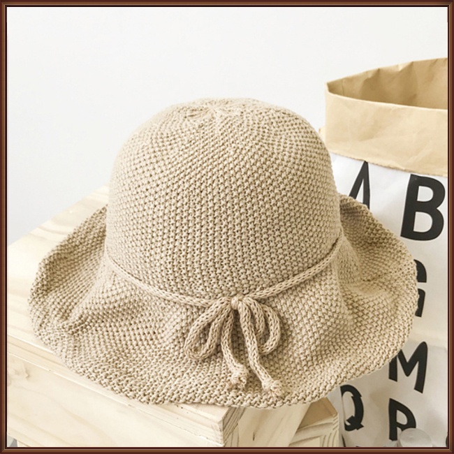 Mũ Tai Bèo Dệt Kim Đính Nơ Phong Cách Vintage Cho Nữ