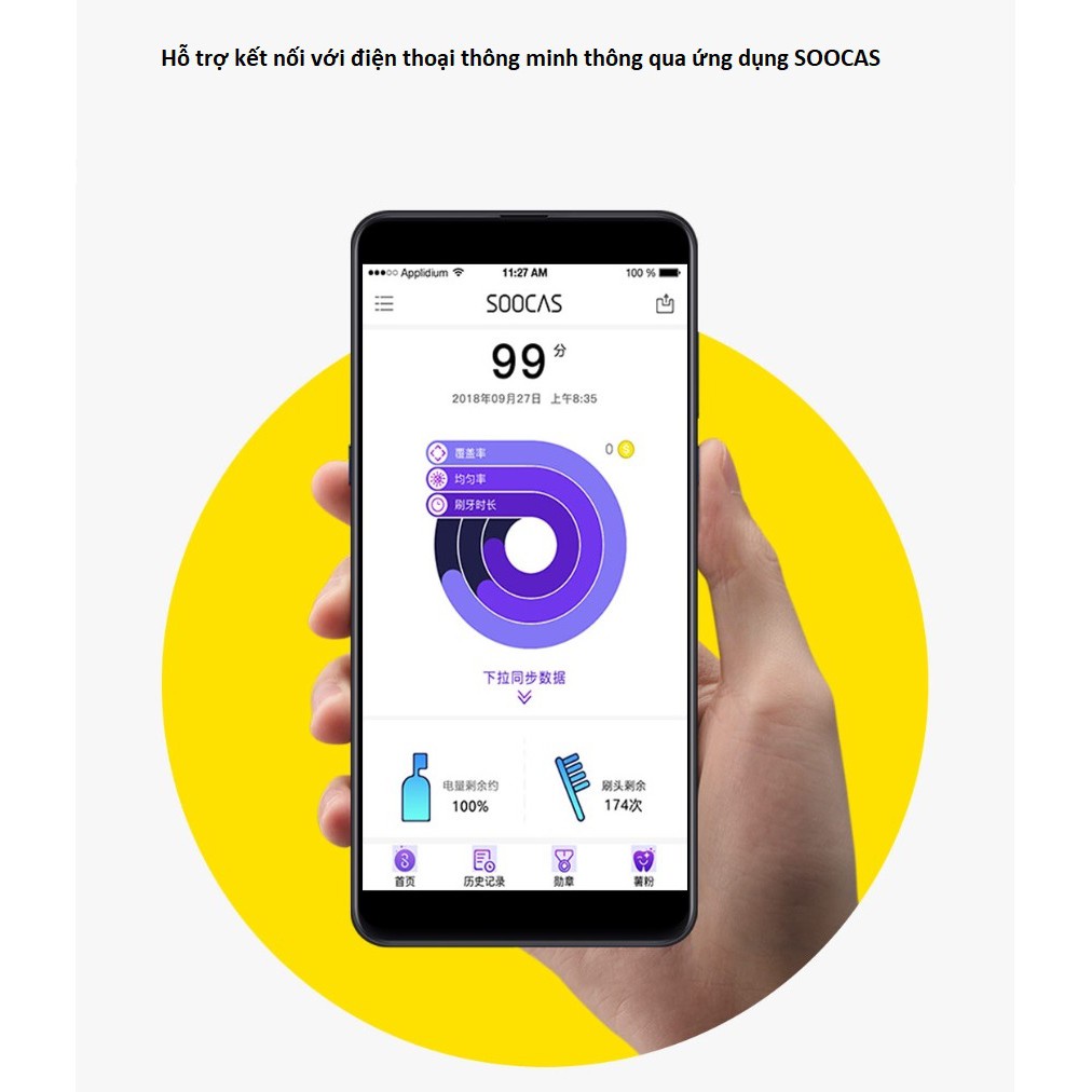 BÀN CHẢI ĐÁNH RĂNG ĐIỆN XIAOMI SOOCAS X5