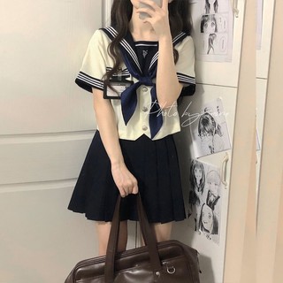 𝑨𝒏𝒏𝒂𝒔𝒉𝒐𝒑 Set 2 Món jk đồng phục thủy thủ đồng phục trường học đồng phục mùa thu đông  Dài Tay Ngắn Tay Mix Váy