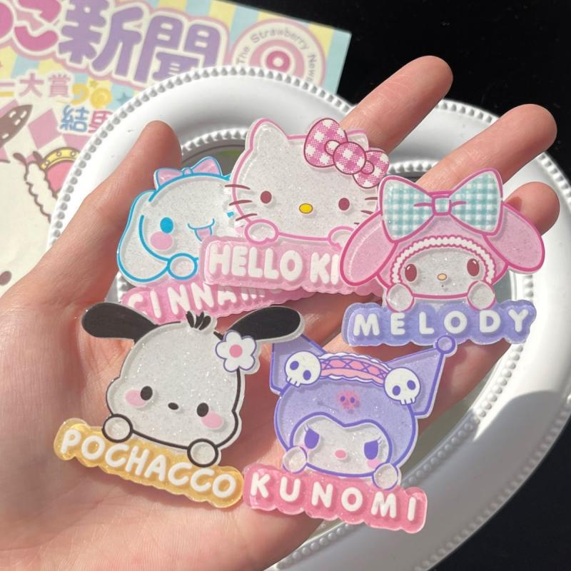 Kẹp Tóc Mái Hóa Đơn Hình sanrio hello kitty melody melody Bằng acrylic Kiểu Hàn Quốc Cho Bé Gái