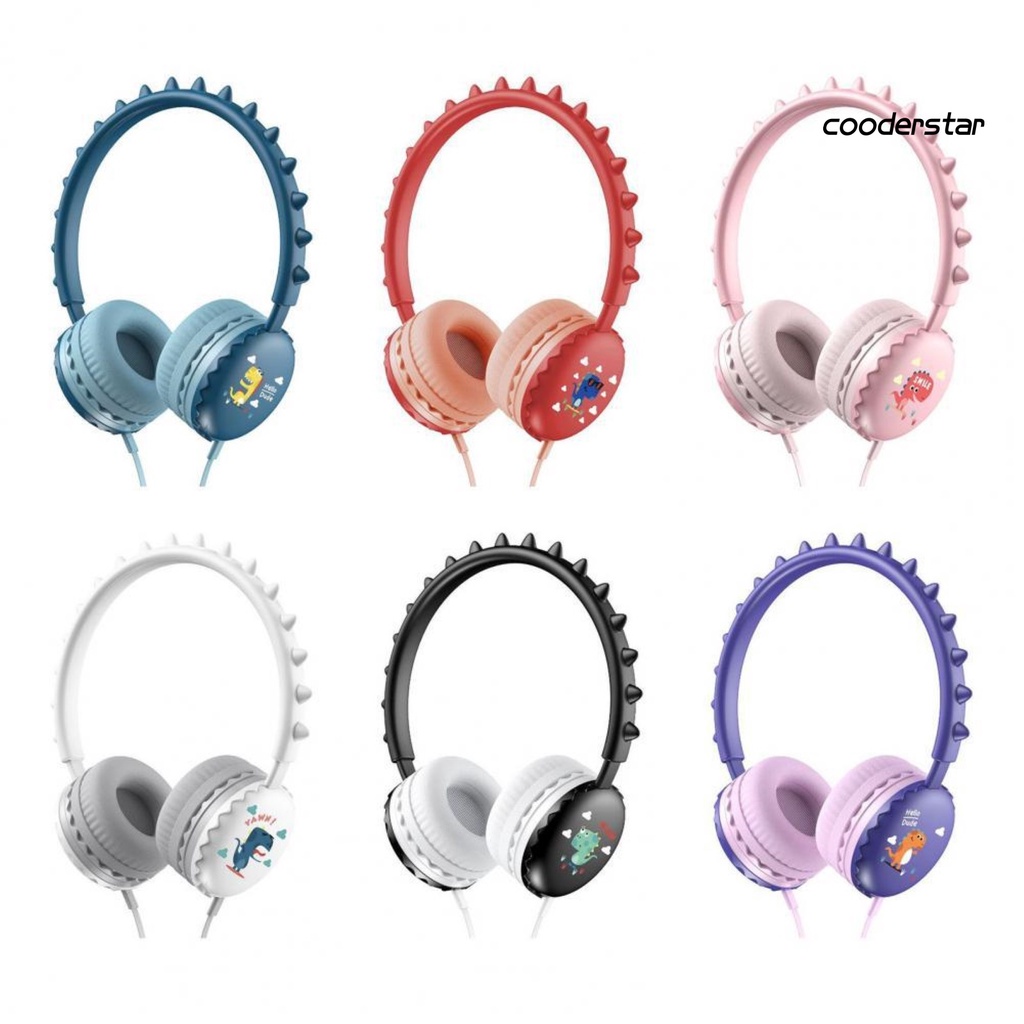 Tai Nghe Chụp Tai GY-18 Có Micro Hình Khủng Long Dễ Thương Cho Điện Thoại