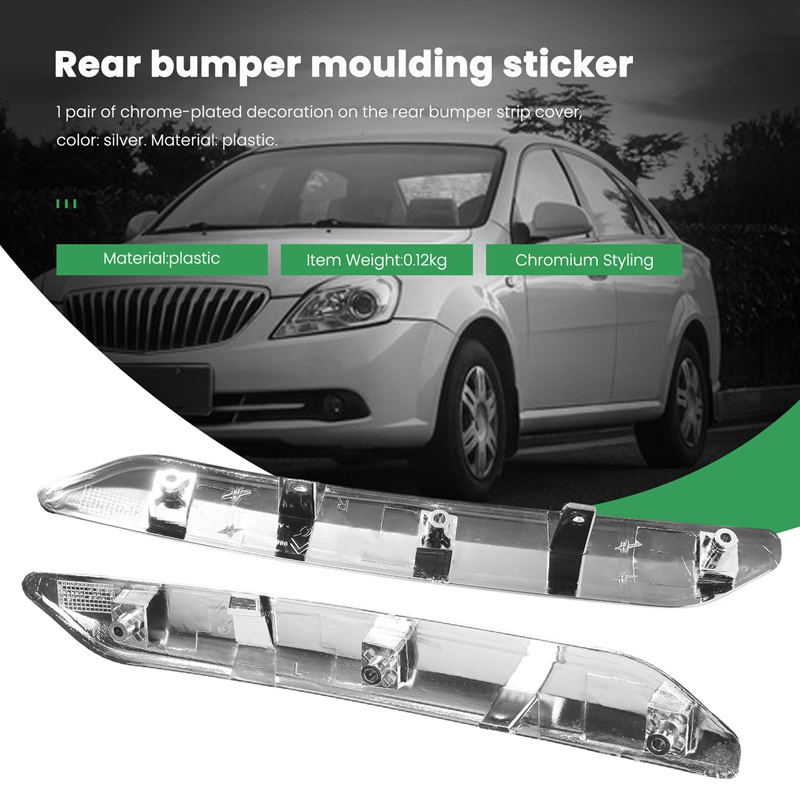 1 Cặp Viền Dán Trang Trí Cản Sau Xe Hơi Citroen C5 2009 2010 2011 2012