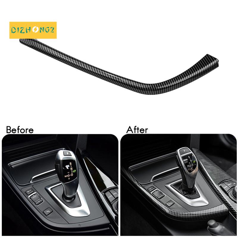 Miếng Dán Chữ L In Họa Tiết Sợi Carbon Trang Trí Bảng Điều Khiển Cần Gạt Số Cho BMW 3 4 Series 3GT F30 F31 F32 F34